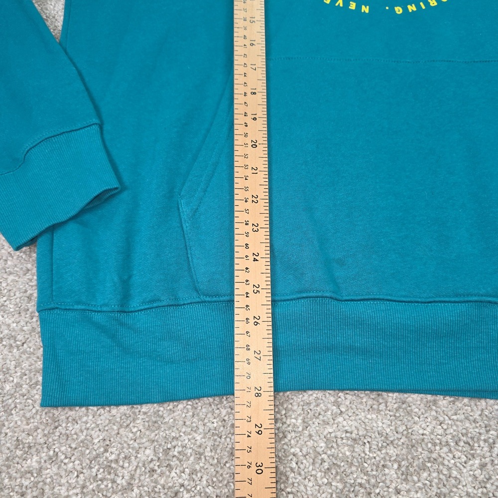 The North Face Mens Teal Blue Never Stop Exploring Box Logo Hoodie Large - Picture 4 of 5